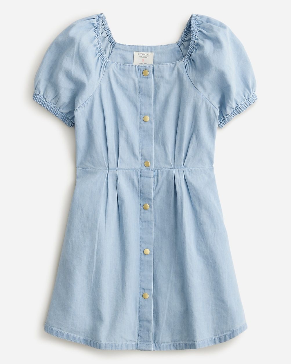 Girls' button-front chambray dress | J.Crew US