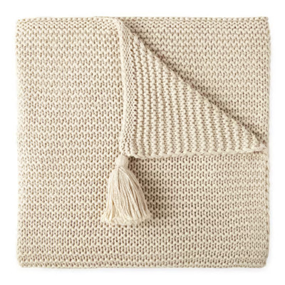 Linden Street Knit Tassel Throw - JCPenney | JCPenney