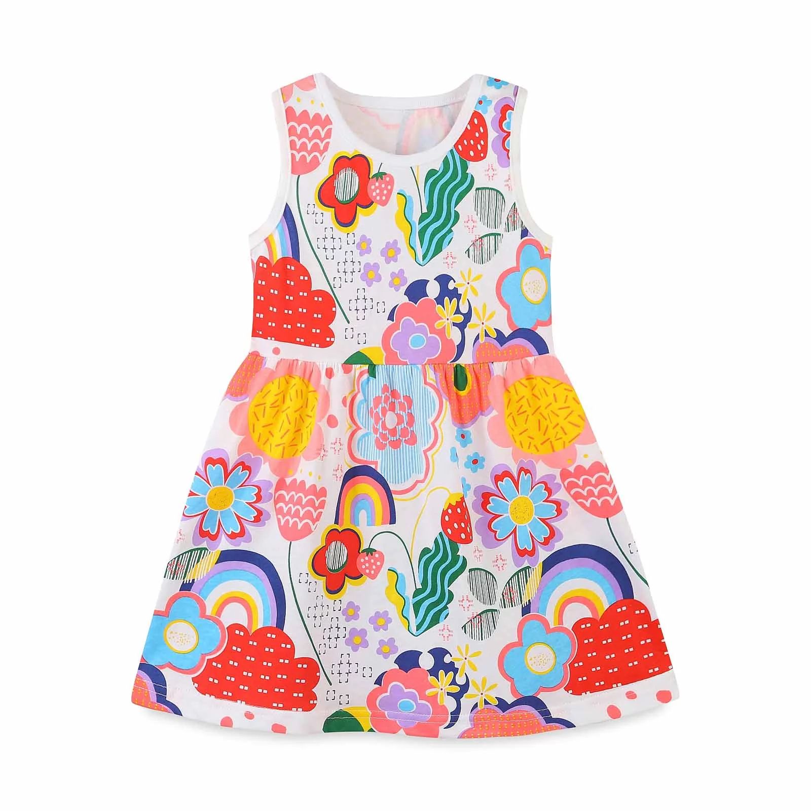 Leesechin Girls Back to School Clothes Clearance Baby Girls Summer Cartoon Printing Sleeveless Kn... | Walmart (US)
