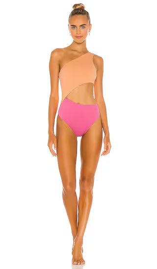 BEACH RIOT Celine One Piece in Pink. - size S (also in XS) | Revolve Clothing (Global)