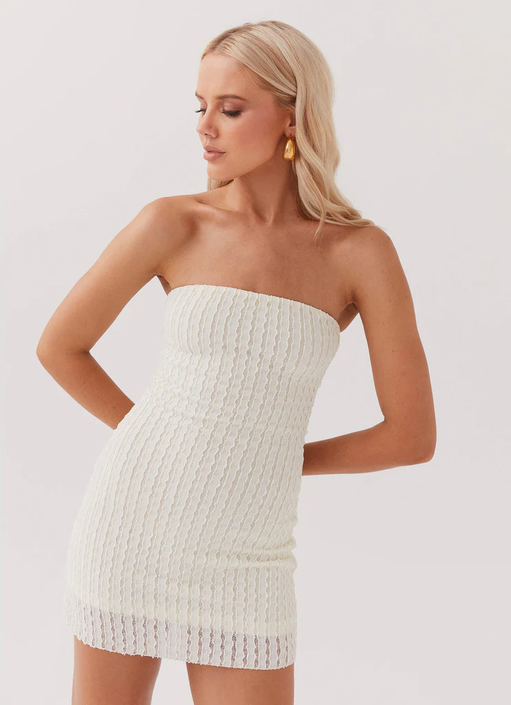 Calm Waters Knit Mini Dress - Cream | Peppermayo (Global)