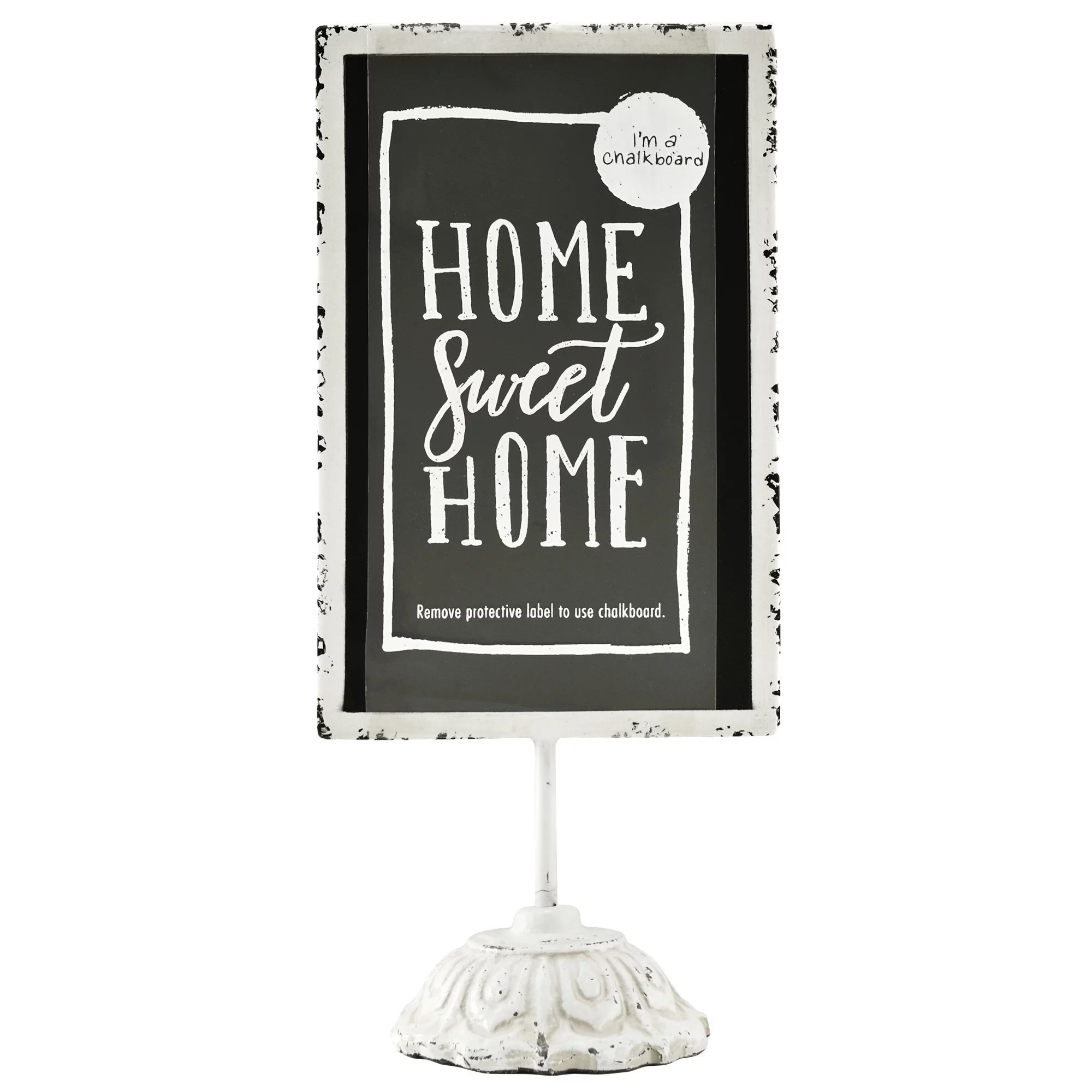 Better Homes & Gardens 6" x 13" Tabletop Vintage Cream Decorative Chalkboard | Walmart (US)