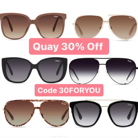 Quay sunglasses 30% off with code 30FORYOU #sunglasses #swim #vacation 

#LTKsalealert #LTKswim #LTKunder50