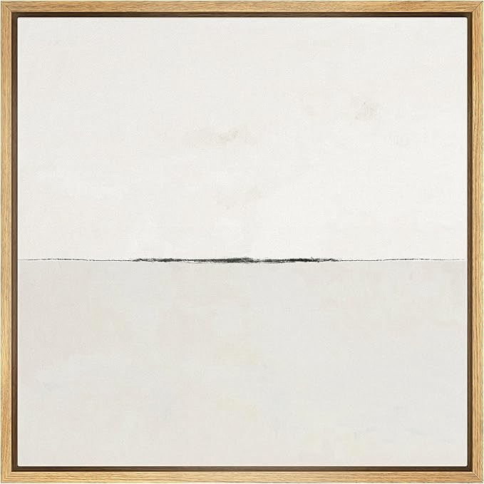 SIGNWIN Framed Canvas Print Wall Art Geometric Pastel White Abstract Landscape Nature Shapes Illu... | Amazon (US)