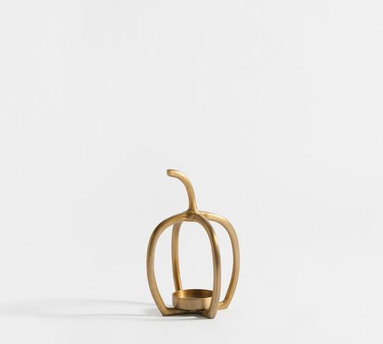Handcrafted Fallon Pumpkin Candle Holder | Pottery Barn (US)