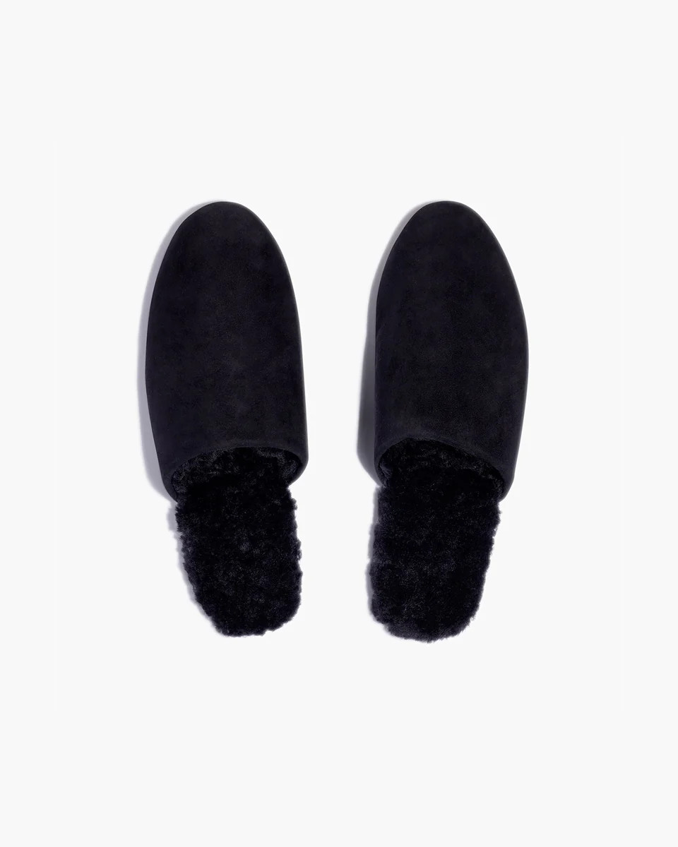 Ines Shearling in Black | Women's Mule| TKEES | TKEES