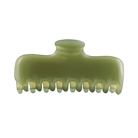 Large Hair Claw Clips for Women,3.8’’ Acetate Olive Green Hair Clip | Jelly Square Rectangle ... | Amazon (US)