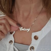 14K White Gold Name Necklace/14Ct White Solid Plate Nameplate Necklace in Gold Pure Chain | Etsy (US)