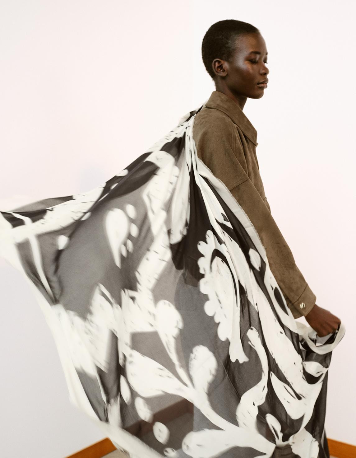 MODAL BLEND FLORAL PRINT SCARF | Zara US