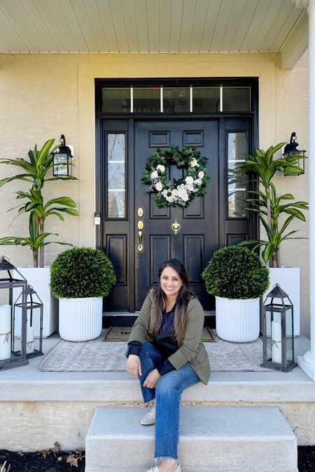 Your curb appeal matters! #walmartpartner @walmart

Refresh your front porch in style for Spring and be that neighbor on the block that stands out!! Shop all my realistic outdoor faux trees, topiaries, planters, outdoor rug and wreath and get your outdoors ready for a beautiful refresh on a budget!! Can you believe my faux trees are under $50 from Walmart?! Don’t neglect your front porch. Make that first impression the last!! #walmart #liketkit

Front porch decor 
Faux plants and topiaries 
Outdoor planters 
Spring refresh 
Outdoor rug
Outdoor lanterns 
Outdoor furniture 
Walmart finds 
Spring wreath 

#LTKhome #LTKsalealert #LTKSeasonal