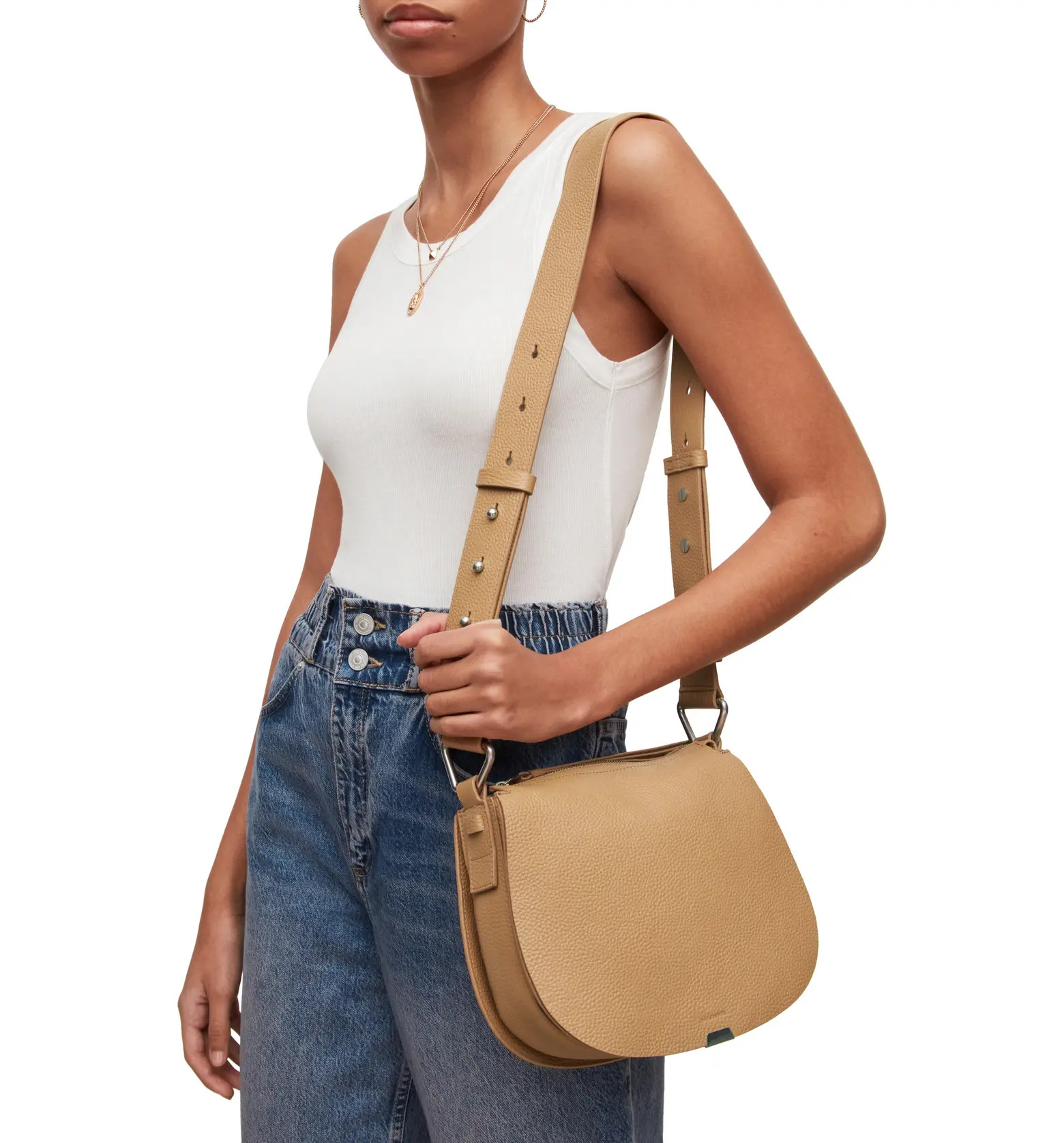 Captain Round Leather Crossbody | Nordstrom