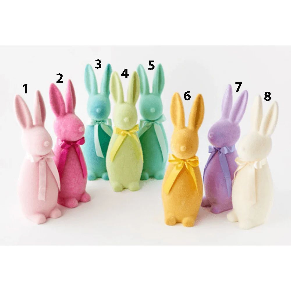 Medium Flocked Bunny, Pastel - 8 Color Options | Shop Sweet Lulu