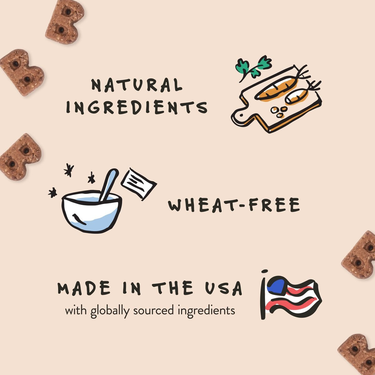 Bocce's Bakery Dailies Sweet Dreams Bananas + Honey Recipe Dog Treats, 6-oz pouch | Chewy.com