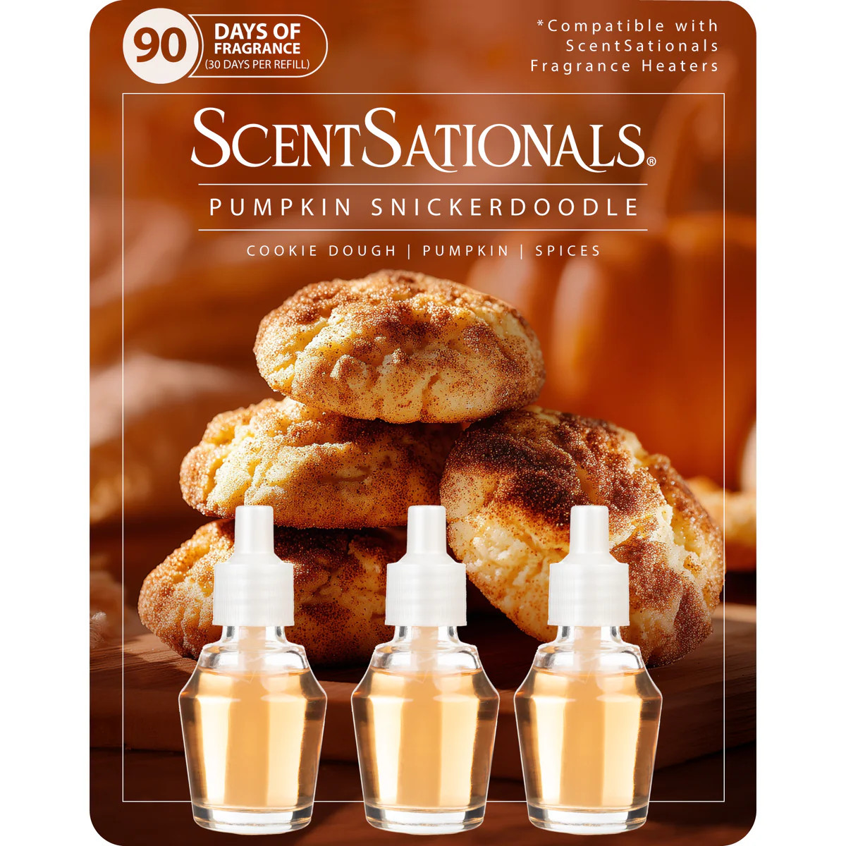 Pumpkin Snickerdoodle - Fragrance Oil Plug In Air Freshener 3pk | ScentSationals