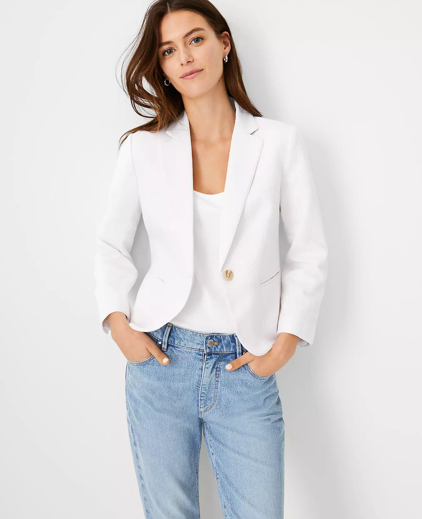 The Newbury Blazer in Twill | Ann Taylor | Ann Taylor (US)