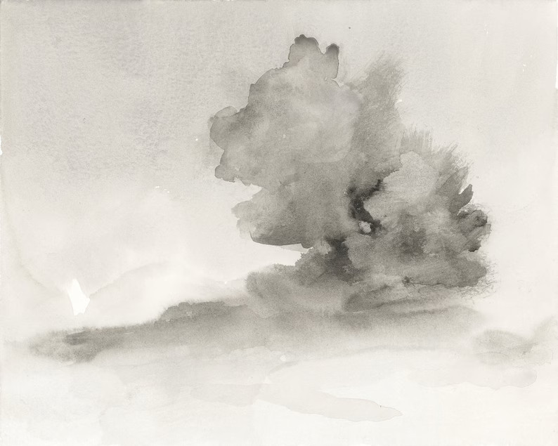 Black and White Art, Black and White Watercolor, Wall Art Series, Set of 4 Neutral Art | Still Se... | Etsy (US)