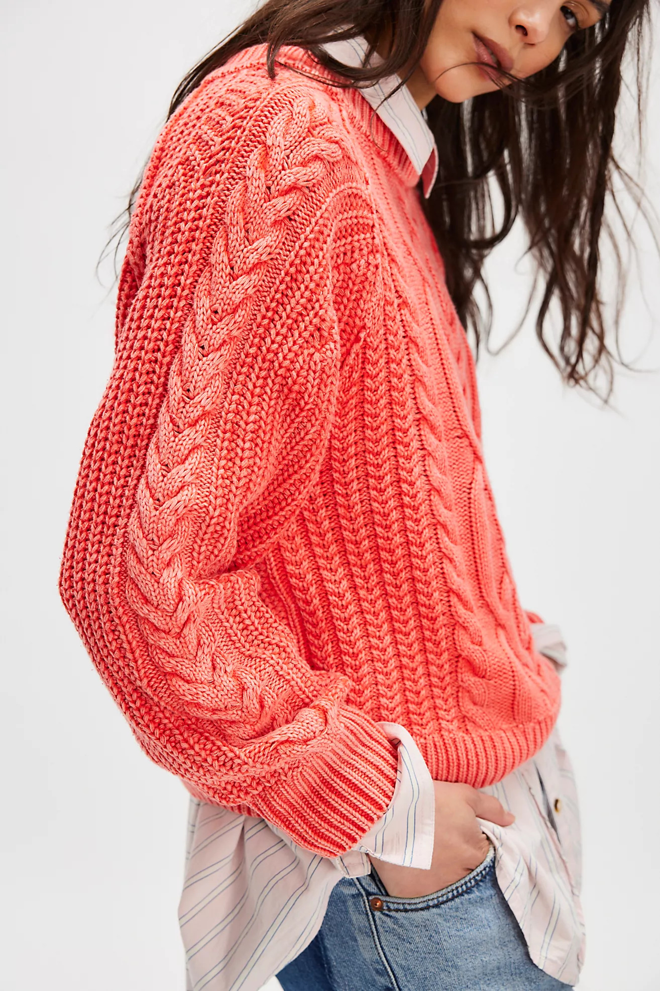 Frankie Cable Knit Sweater | Free People (Global - UK&FR Excluded)