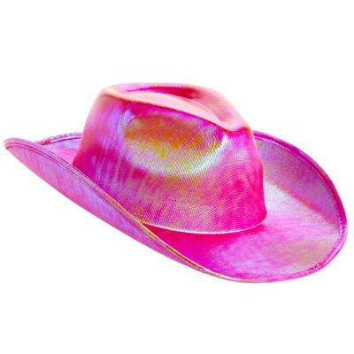 Juvolicious Pink Cowboy Hat - Sparkly Metallic Cowgirl Hat for Costume, Birthday, Bachelorette Party Accessories (Adult Size) | Target