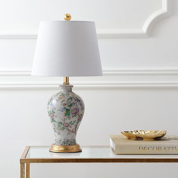 JONATHAN Y JYL3009A Grace 24" Floral LED Table Lamp Classic Cottage Bedside Desk Nightstand Lamp ... | Amazon (US)