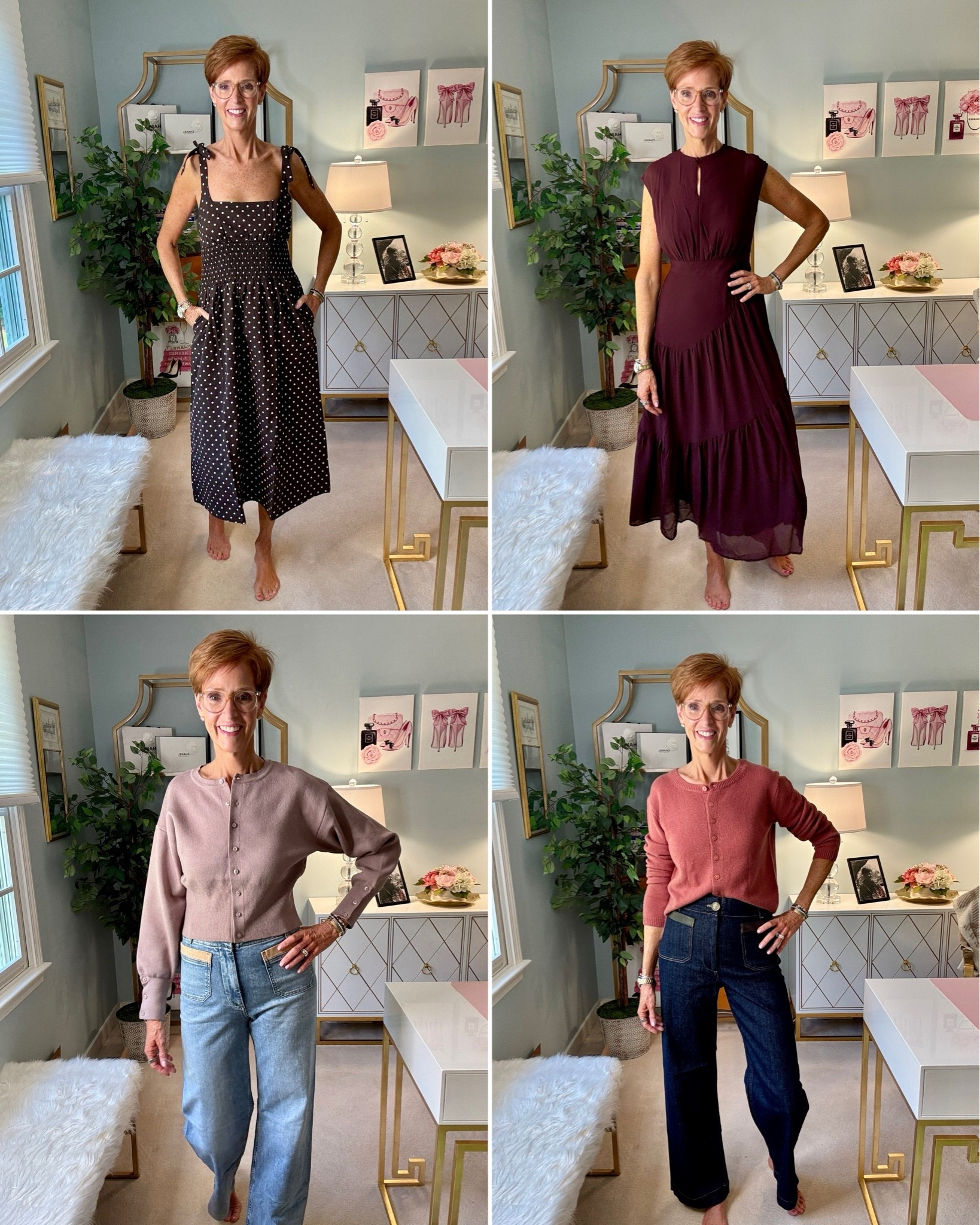 Fall Anthropologie At-Home Try-On

Four fall arrivals. But which ones are actually worth keeping?

Want the links sent to you? Comment SHOP and I’ll DM them!

I tried everything on at home so you can see how these pieces look as real outfits — from an easy burgundy midi dress and a brown cardigan with wide-leg jeans to cashmere with dark-wash denim and a brown polka-dot midi dress.

And this is exactly how I want to approach fall shopping: not just showing you what’s new, but helping narrow down what’s actually worth adding to your closet.

Now I need your vote. Which look wins: 1, 2, 3 or 4?

Save this for fall outfit inspiration, share it with a friend who’s shopping for fall, and follow for more classic everyday style, try-ons and outfit ideas for women 40+.

#FallOutfitIdeas #ClassicStyle #StyleOver40 #TallWomenStyle

#LTKootd #LTKOver40 #LTKTall