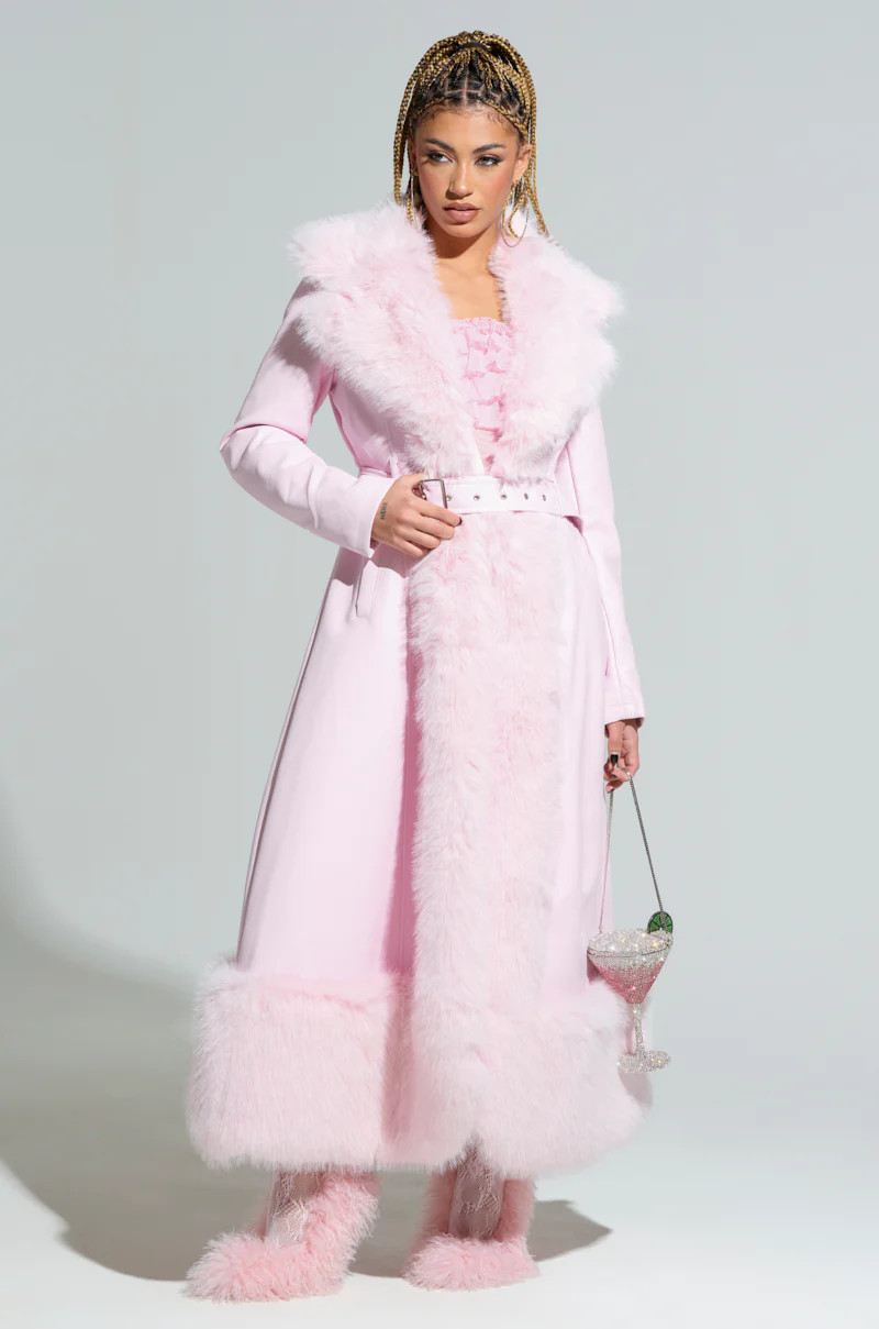 VIVIAN FUR TRIM COAT | AKIRA