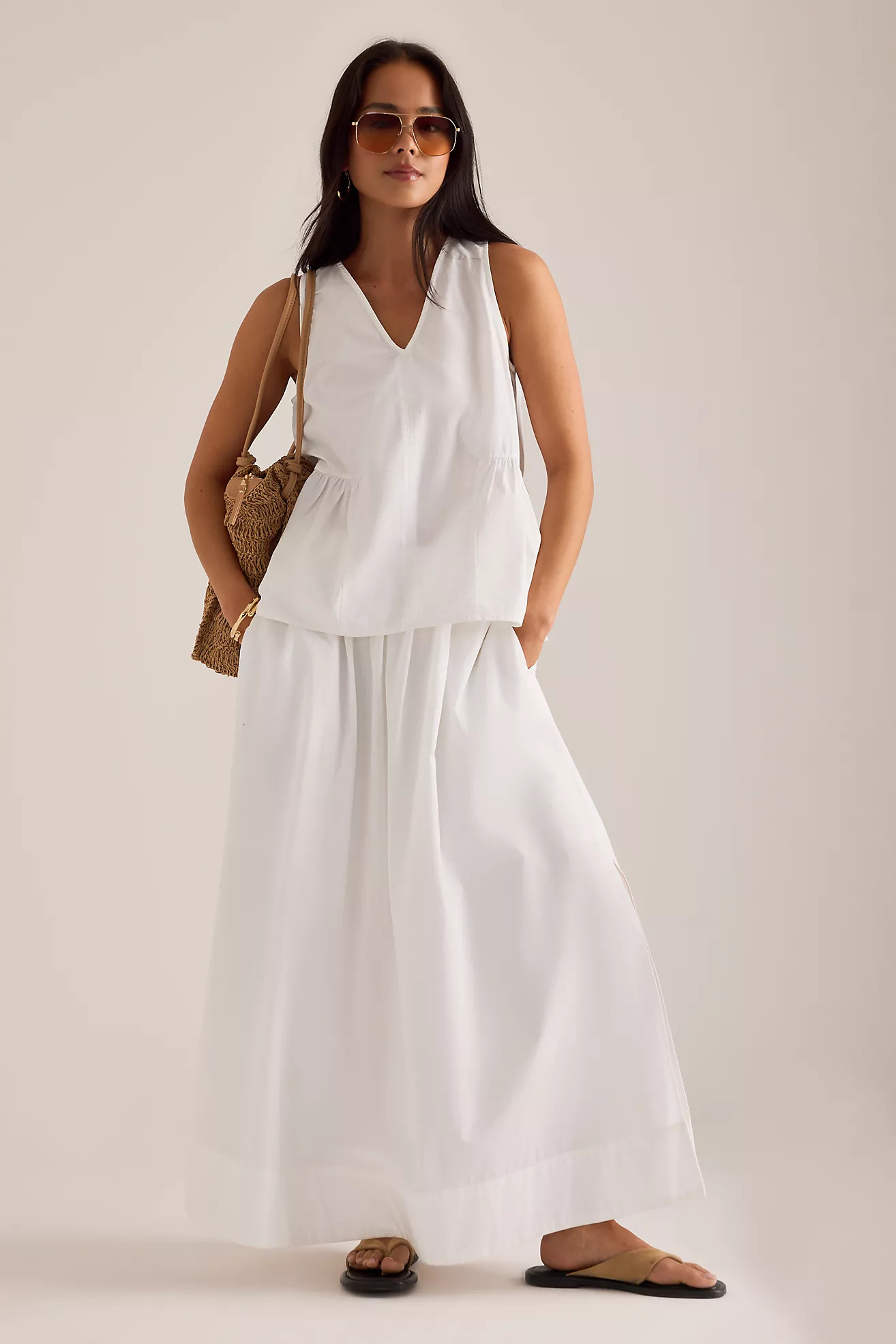 Selected Sleeveless V-Neck Peplum Top | Anthropologie (UK)