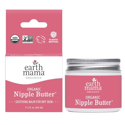 Earth Mama Organic Nipple Butter™ | Nipple Cream Safe for Breastfeeding | Postpartum Essentials for Nursing | Non Lanolin Nipple Cream, 2-Fluid Ounce | Amazon (US)