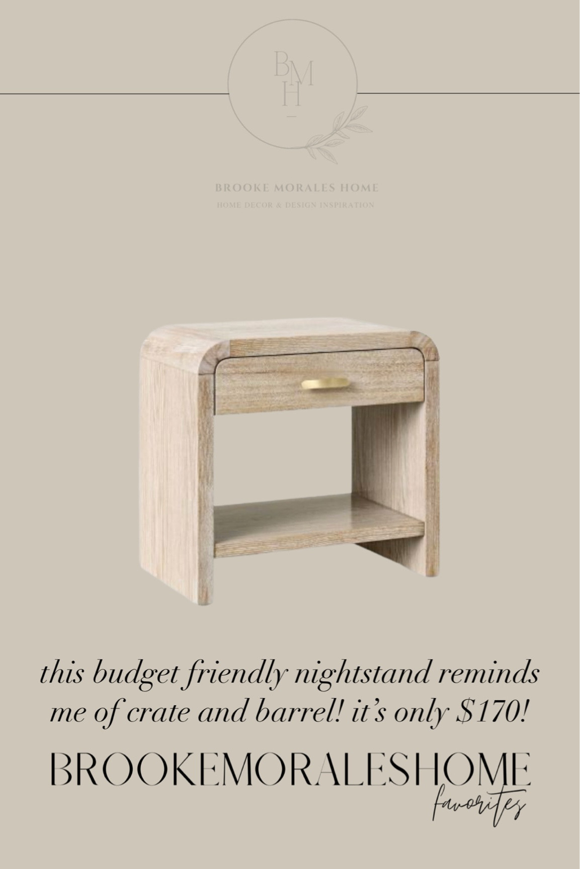 Zebrina Wood Nightstand with … curated on LTK