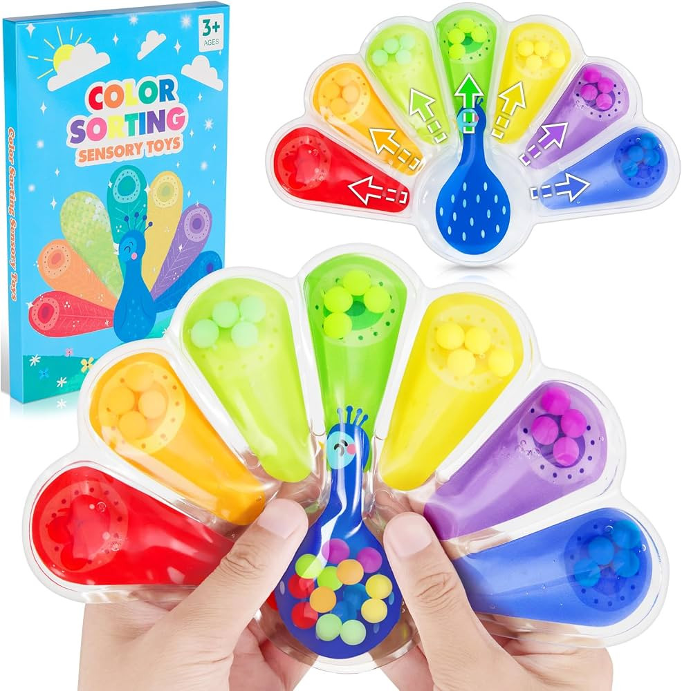 Color Sorting Toys Sensory Toys : Fine Motor Skill Games Learning Toys for Toddlers, Color Matchi... | Amazon (US)