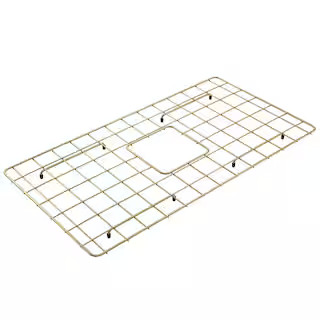 27.25 in. W x 14.25 in. L Bottom Grid 2.0 in Brushed Gold for 32 in. 1362-Single Bowl Sink | The Home Depot