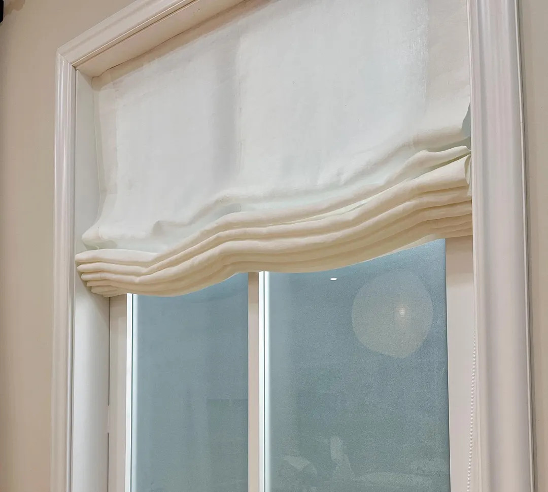 Off White Color 100% Linen Roman Shade With Chain Mechanism, Window Treatment,custom Made Soft Ro... | Etsy (US)