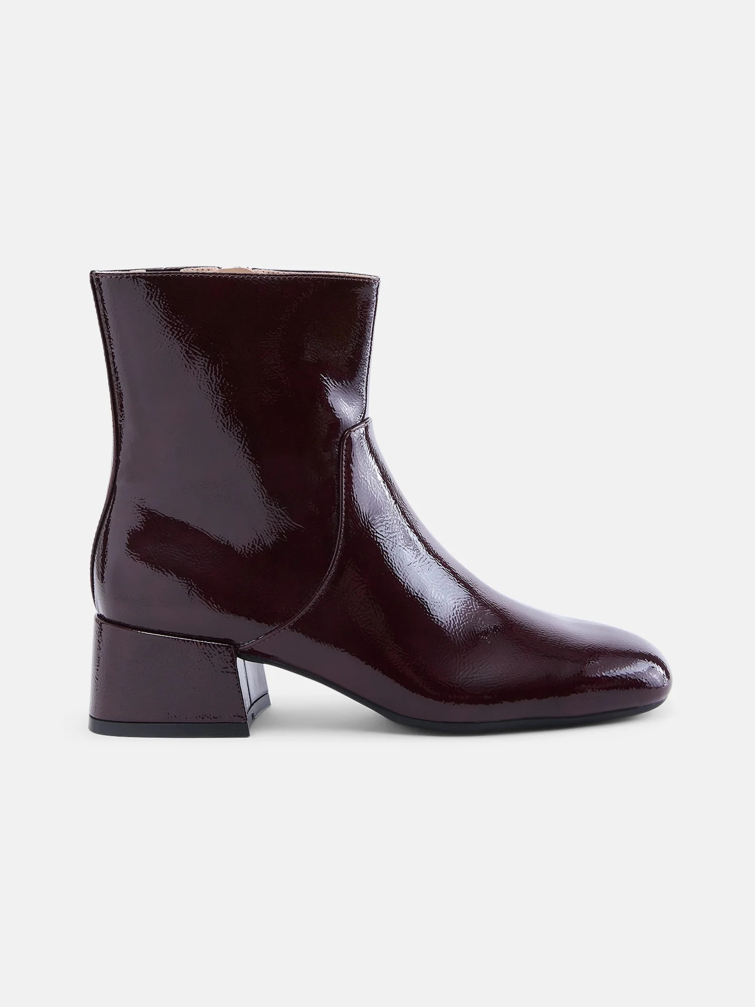 Scenario Women's Faux Leather Ankle Booties with Block Heel | Walmart (US)