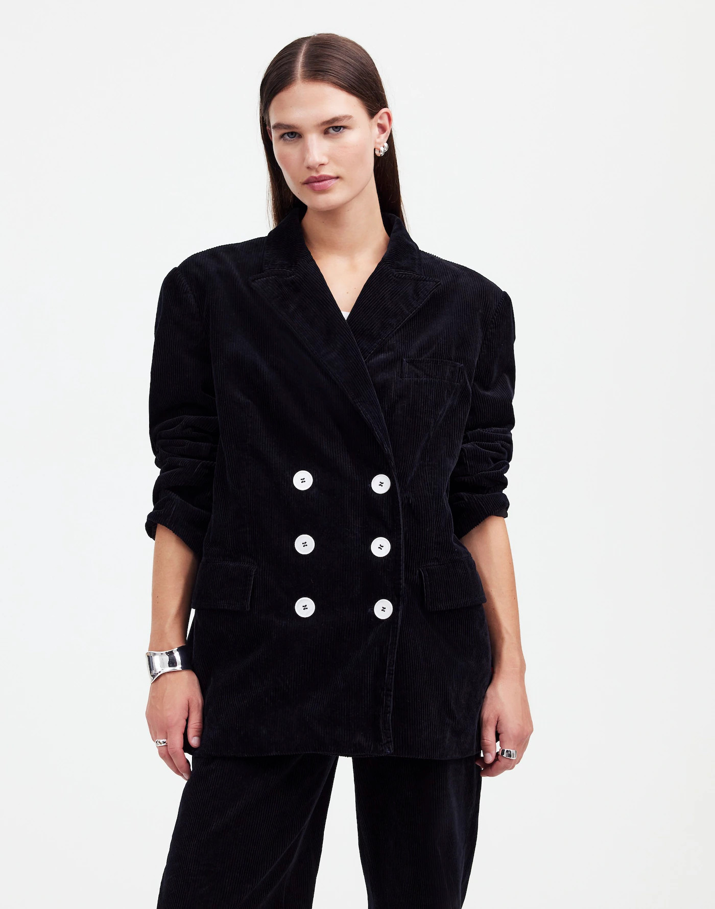 Alexa Chung for Madewell Double-Breasted Blazer in Corduroy | Madewell