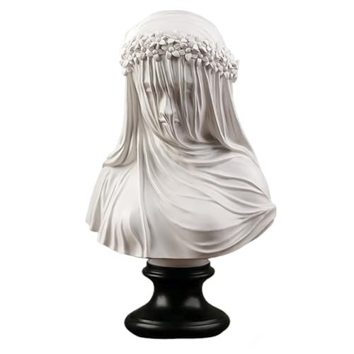 Veiled Lady Statue Veiled Maiden Bust Sculpture 14 inch Gothic Statue Handmade Resin Crafts Home Decor Aesthetic for Home Art Collection Ornament | Amazon (US)