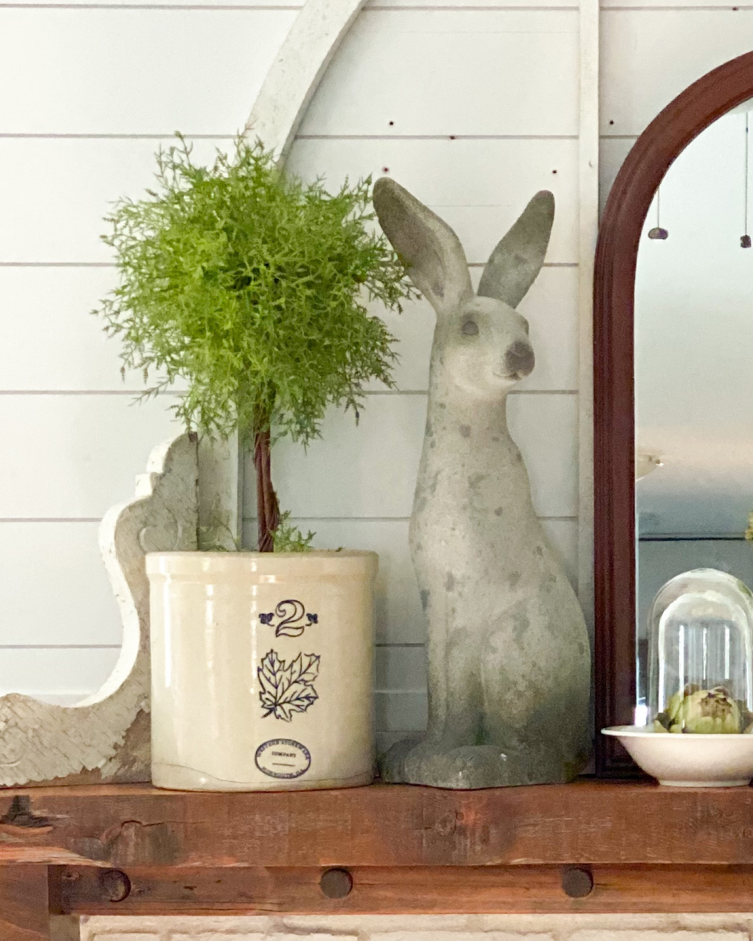 Bunny statue, faux floral, topiary 

#LTKFind #LTKunder100 #LTKhome