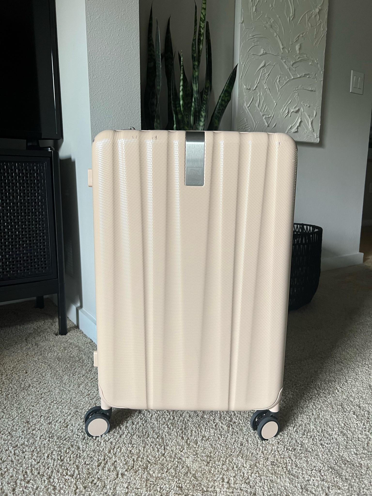 The perfect beige luggage. 24 inch. Comes with locking ability.

#LTKTravel