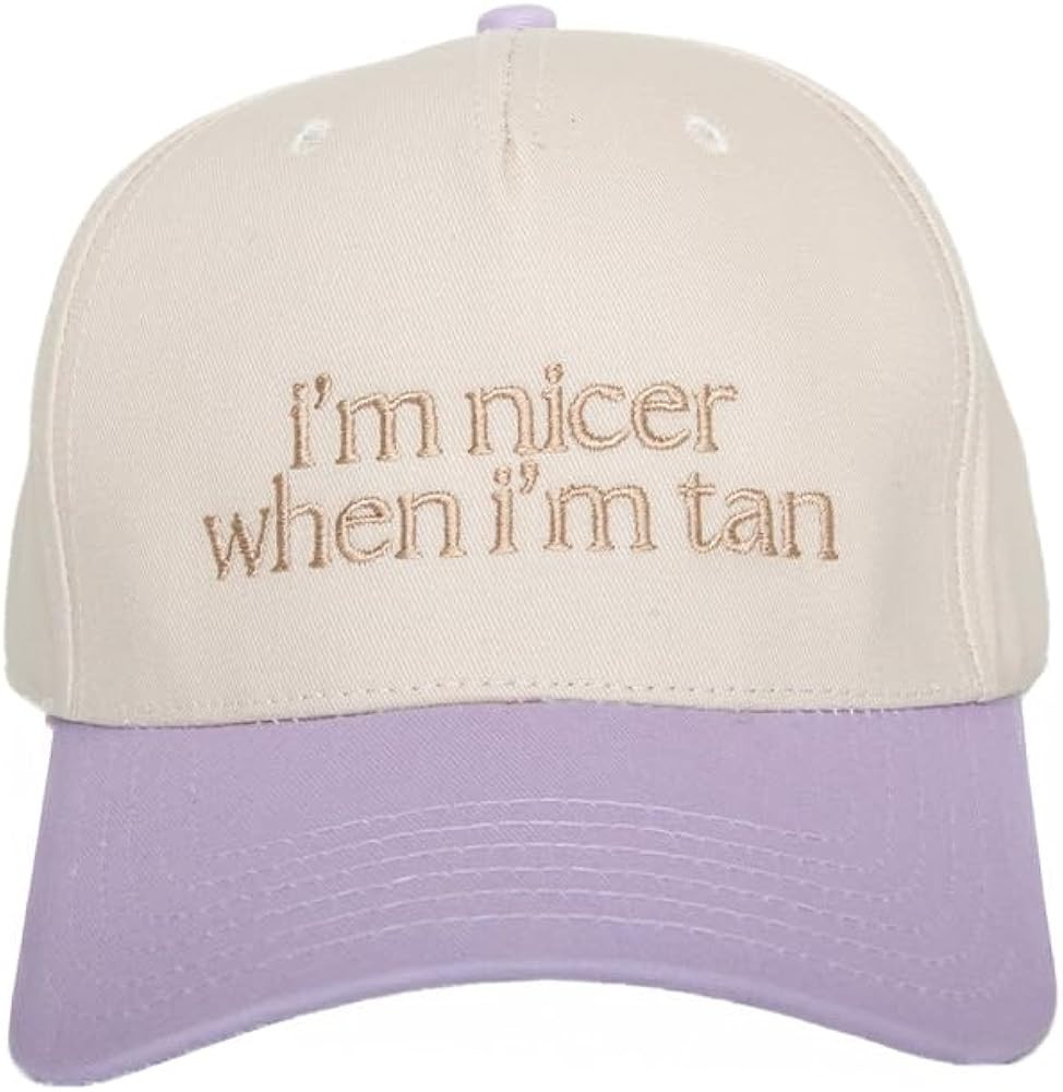 KATYDID I\u2019m Nicer When I\u2019m Tan Vintage Hat - Two-Toned Trucker Hat - Embroidered Vintag... | Amazon (US)