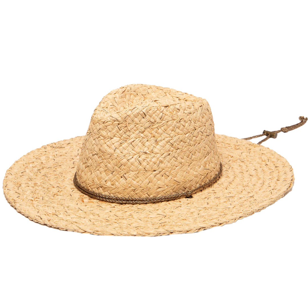 Women's Raffia Lurex Blend Lifeguard Hat with Adjustable Chin Cord | San Diego Hat Company
