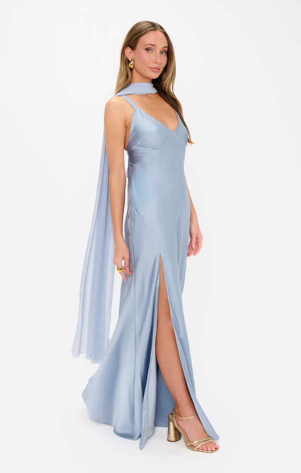 Soiree Shawl ~ Steel Blue Chiffon | Show Me Your Mumu