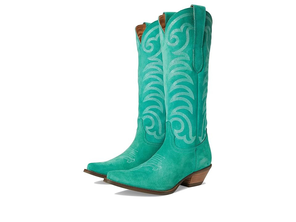 Dingo Movin' On Cowboy Women's Boots Green : 8.5 B - Medium, Suede | Zappos
