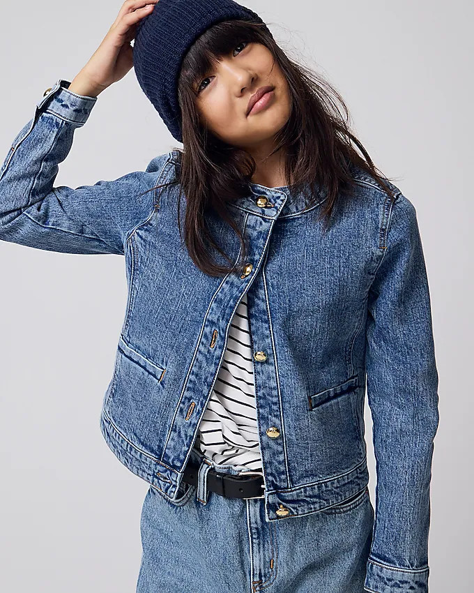 Girls' Louisa lady jacket in denim | J. Crew US
