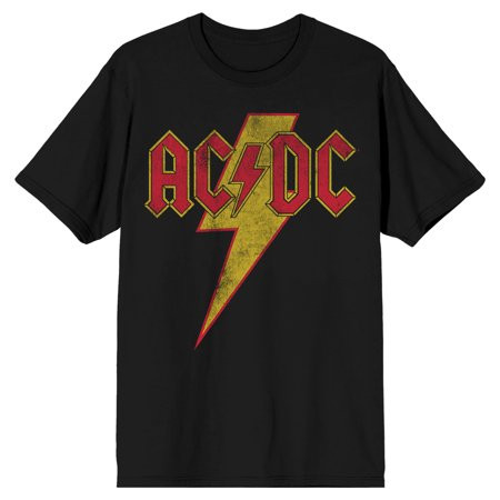 ACDC Vintage Lightning Bolt Logo Men s Black T-shirt-3XL | Walmart (US)