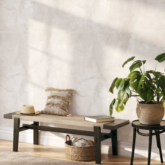 Modern Lime Wash Wallpaper. Linen Color. Peel and Stick | Etsy | Etsy (US)