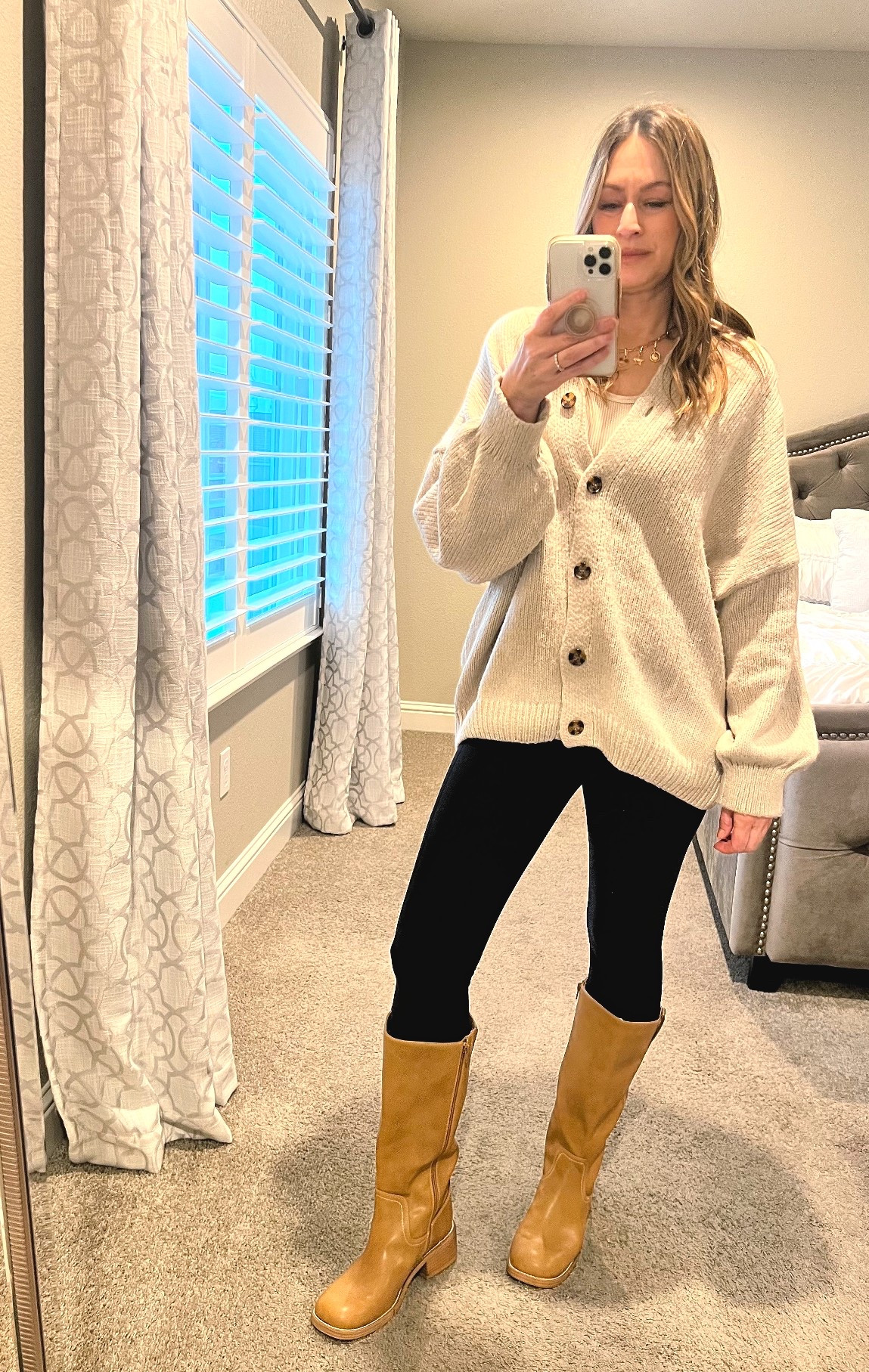 Today’s cozy fall outfit. Leggings are fleece lined and are so warm! They are on sale today for Amazon cyber Monday. Sweater is a TJmaxx find but found an identical version on Amazon. Sized up 2 for a baggier fit. Boots are Target but are sold out. 


#ootd #falloutfit #cozy #warm #style #fashion 

#LTKSaleAlert #LTKootd #LTKCyberWeek