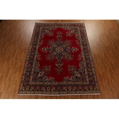 One-of-a-Kind Robynne Hand-Knotted 1980S Rectangle 9'8" X 13'5" Wool Area Rug in Red | Wayfair North America