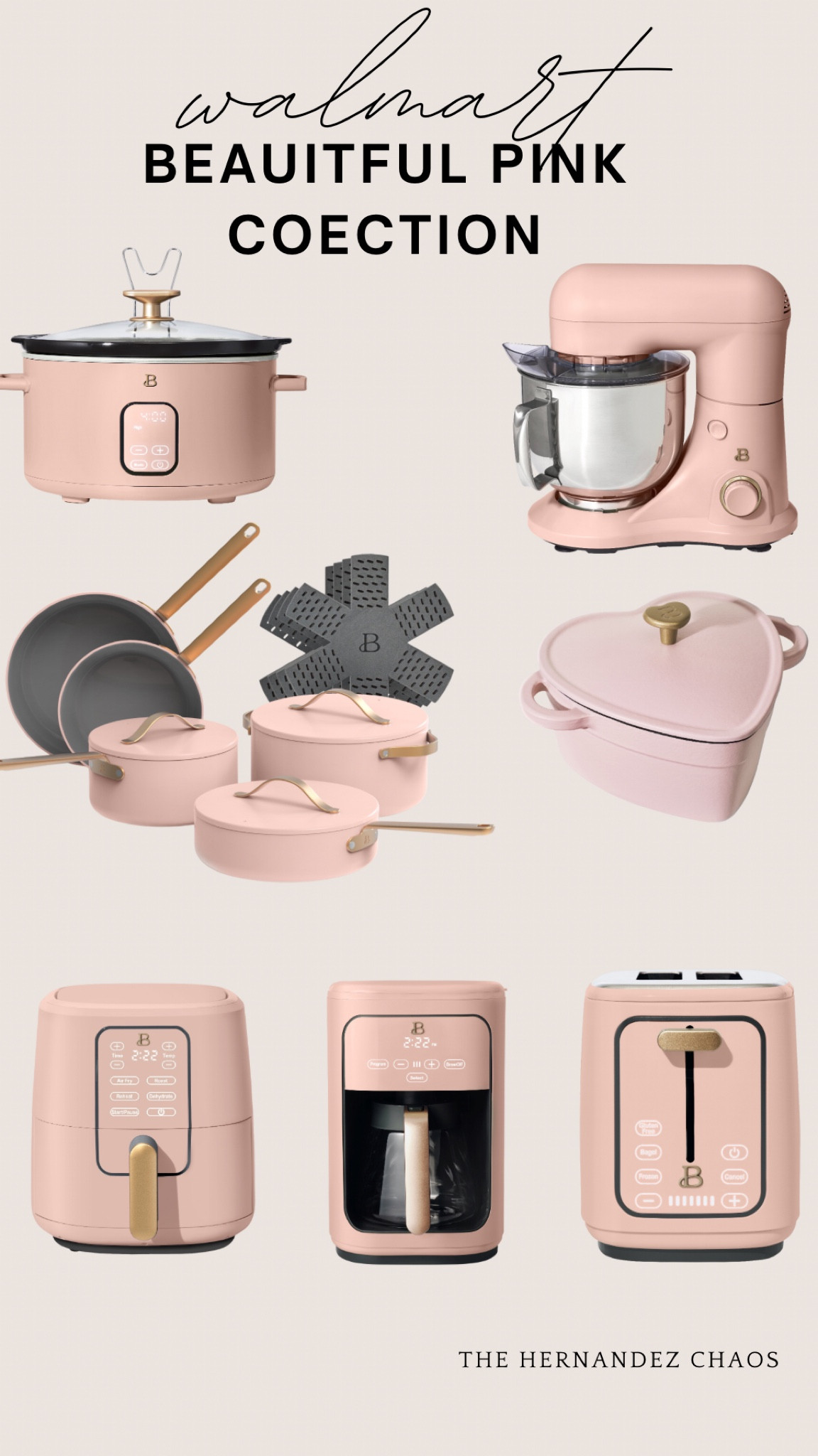 Beautiful by Drew Berrymore collection the pink edition! 

#homedecor #kitchen #kitchenapplanice #cookware #pinkpotsandpan #walmart #walmartfinds #pinkappliances #potsandpans #airfryer #toaster #crockpot 

#LTKhome #LTKfindsunder100