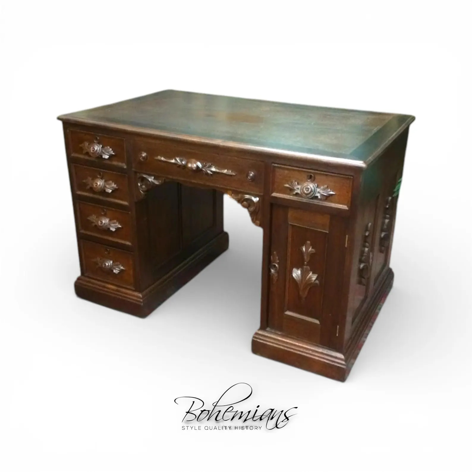 Antique Victorian Desk, Partner's Desk | Etsy (Global)