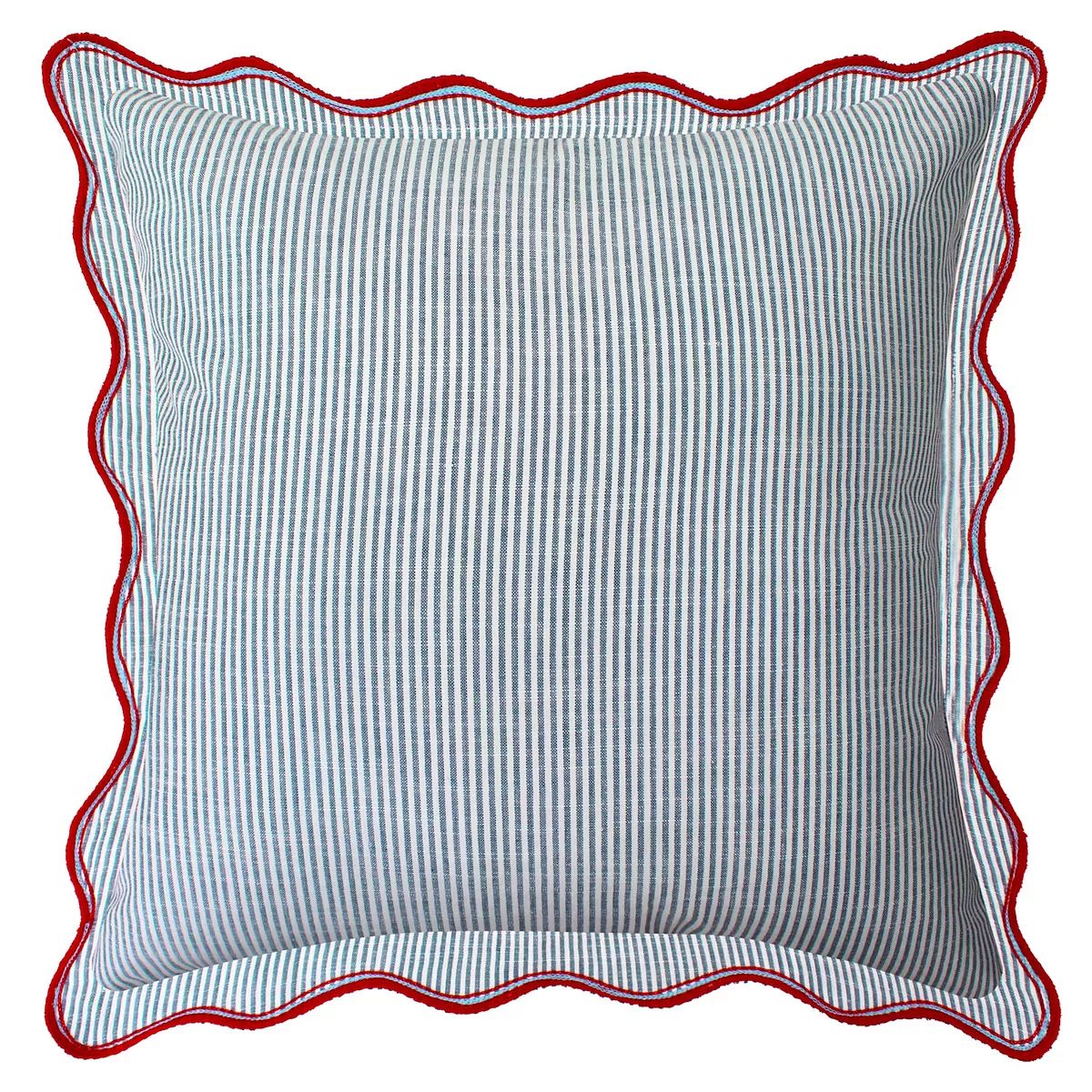 Sonoma Goods For Life® Striped Scalloped Edge 18" x 18" Throw Pillow | Kohl's