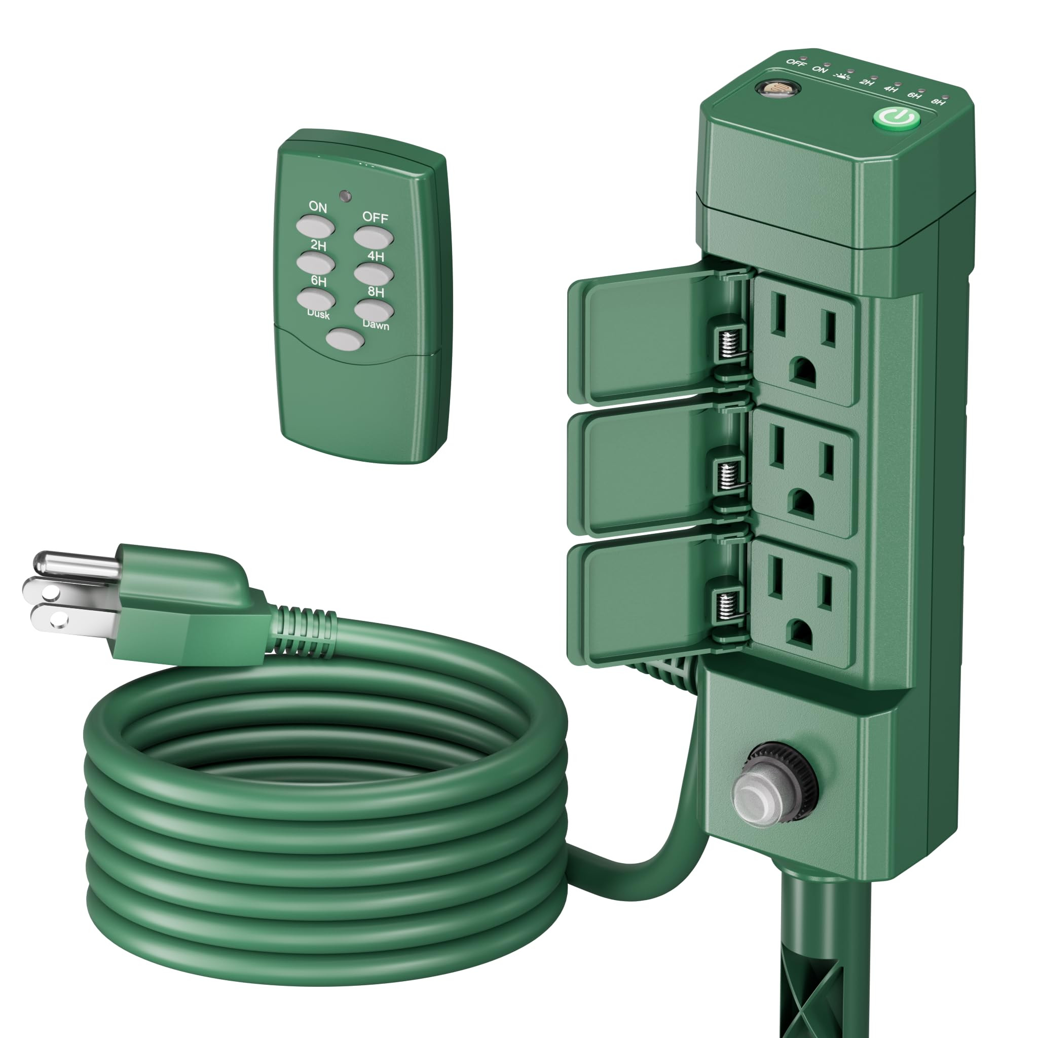 BN-LINK Outdoor Power Stake Timer, 100FT Wireless Remote Control, Dusk to Dawn Sensor for Outdoor... | Amazon (US)