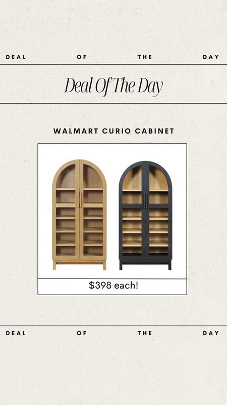 DEAL OF THE DAY:

Walmart better home and gardens curio cabinet!!! Such a steal!! 

Run before it sells out!! 


#LTKhome #LTKsalealert
